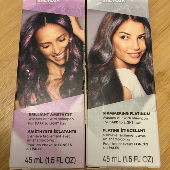 2 NEW Clairol Color Crave Hair Makeup Temporary Dye Amethyst Platinum Silver - Picture 2 of 5